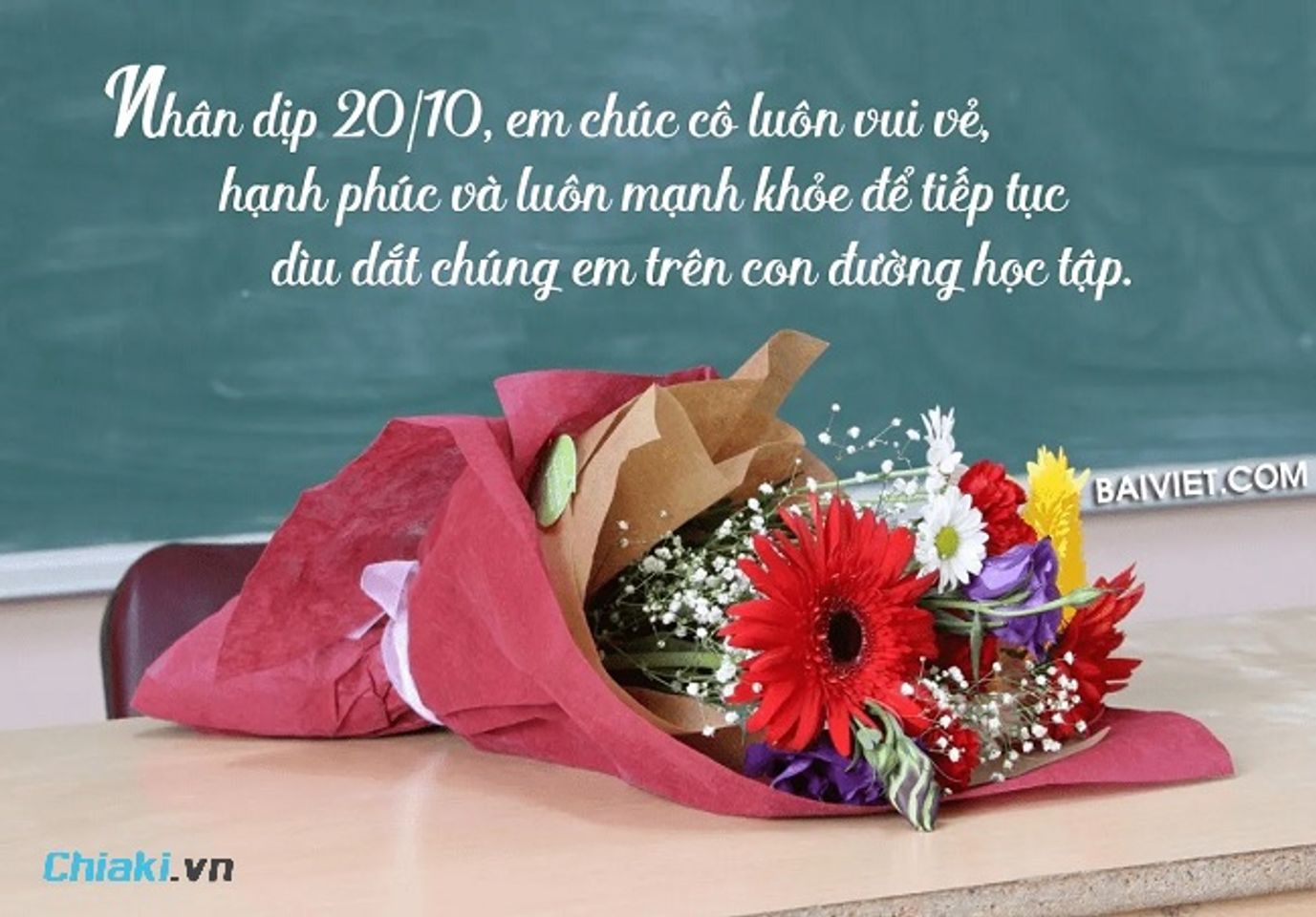 Gợi &yacute; những lời ch&uacute;c 20/10 gửi tặng c&ocirc; gi&aacute;o hay nhất