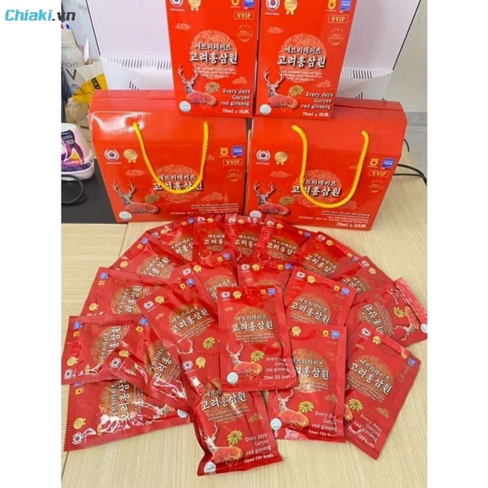 Nước hồng s&acirc;m linh chi nhung hươu Goryeo hỗ trợ tăng cường sức khỏe