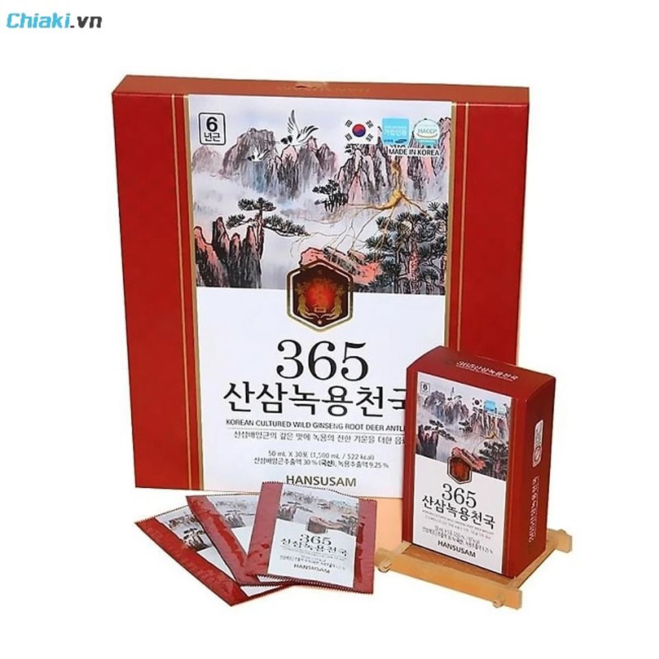 Nước hồng s&acirc;m nhung hươu 365 Korean Ginseng Antlers hỗ trợ tăng cường sức khỏe