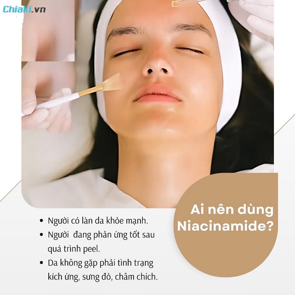 Sử dụng Niacinamide cho da peel c&oacute; đặc t&iacute;nh chống vi&ecirc;m mạnh mẽ, giảm nhanh c&aacute;c phản ứng vi&ecirc;m, giảm mẩn đỏ v&agrave; cảm gi&aacute;c kh&oacute; chịu tr&ecirc;n da