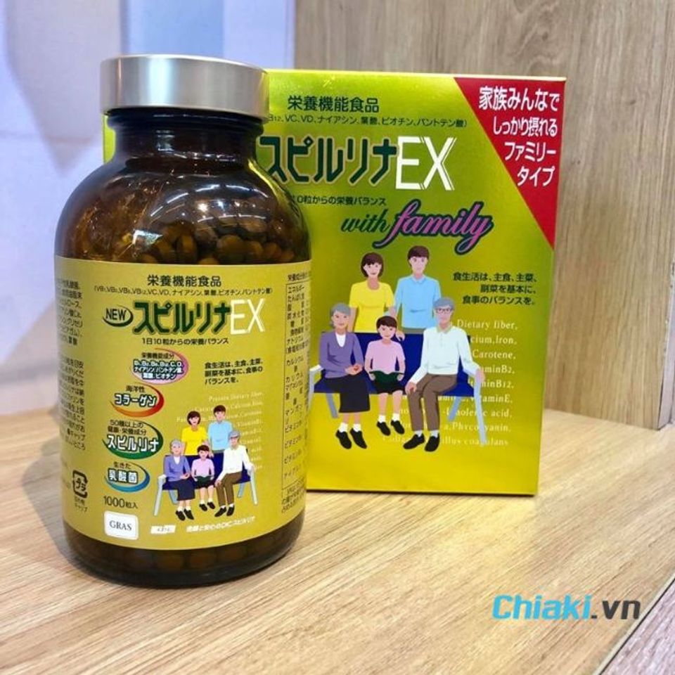 Tảo v&agrave;ng Spirulina EX Nhật Bản