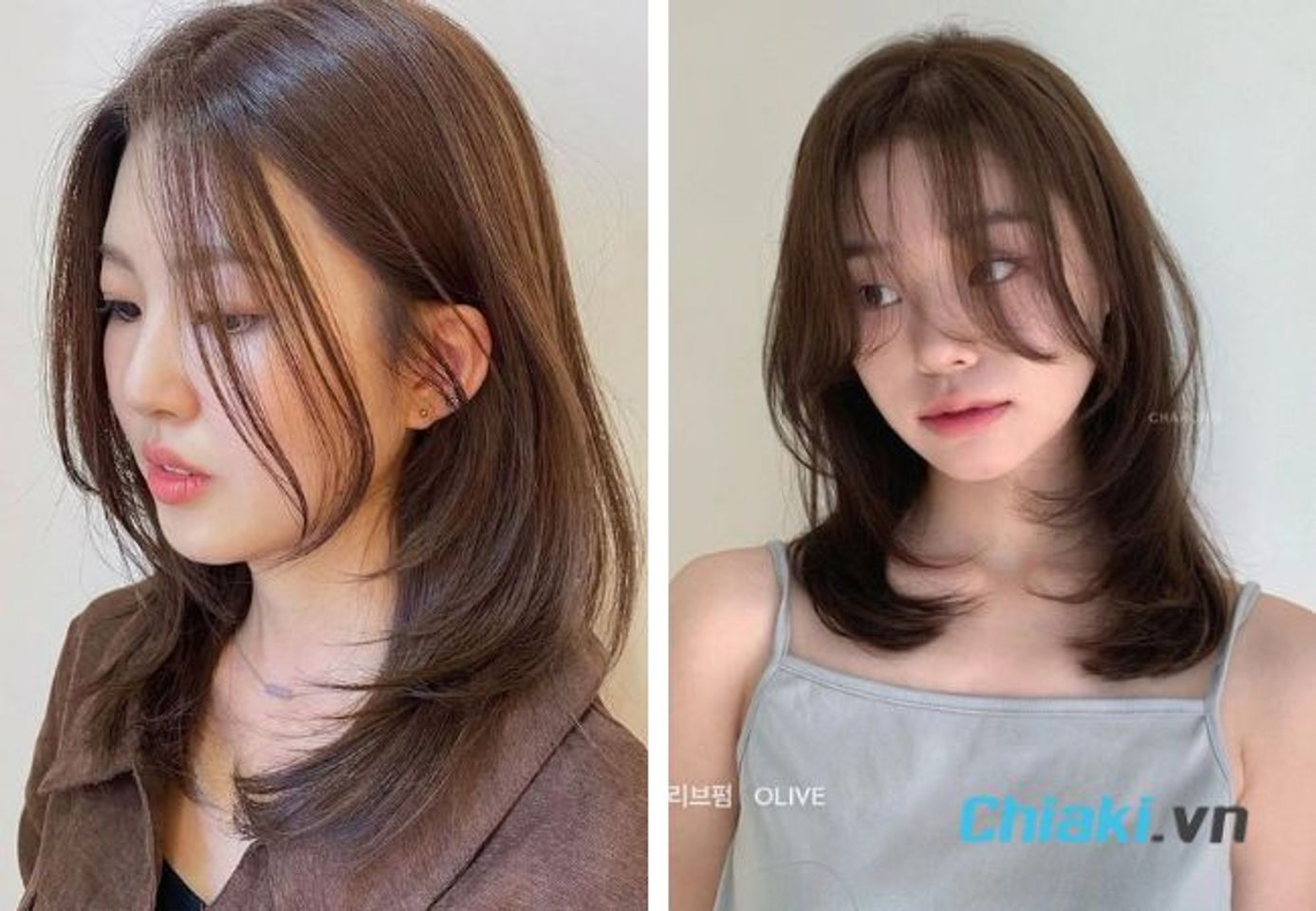 T&oacute;c uốn ngang vai m&aacute;i d&agrave;i