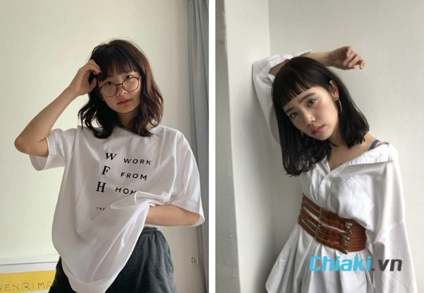 T&oacute;c uốn ngang vai m&aacute;i ngố