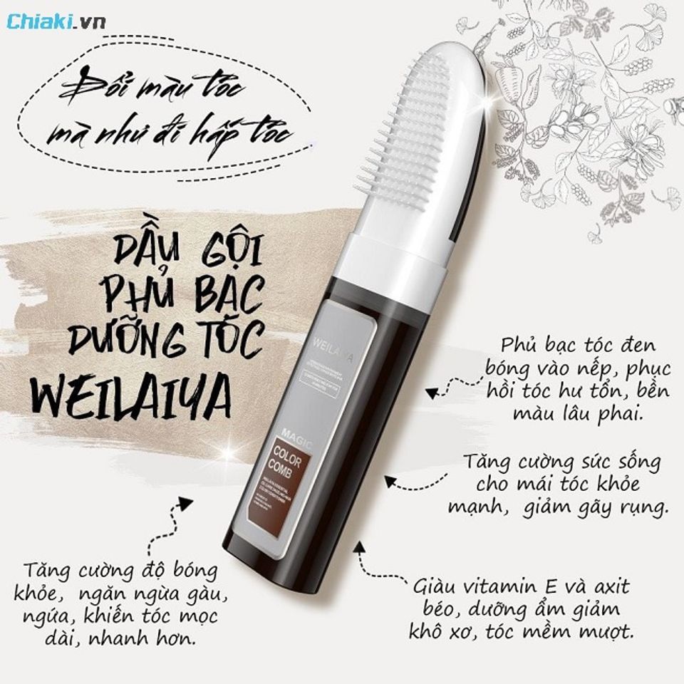 Dầu gội phủ bạc dưỡng t&oacute;c Weilaiya