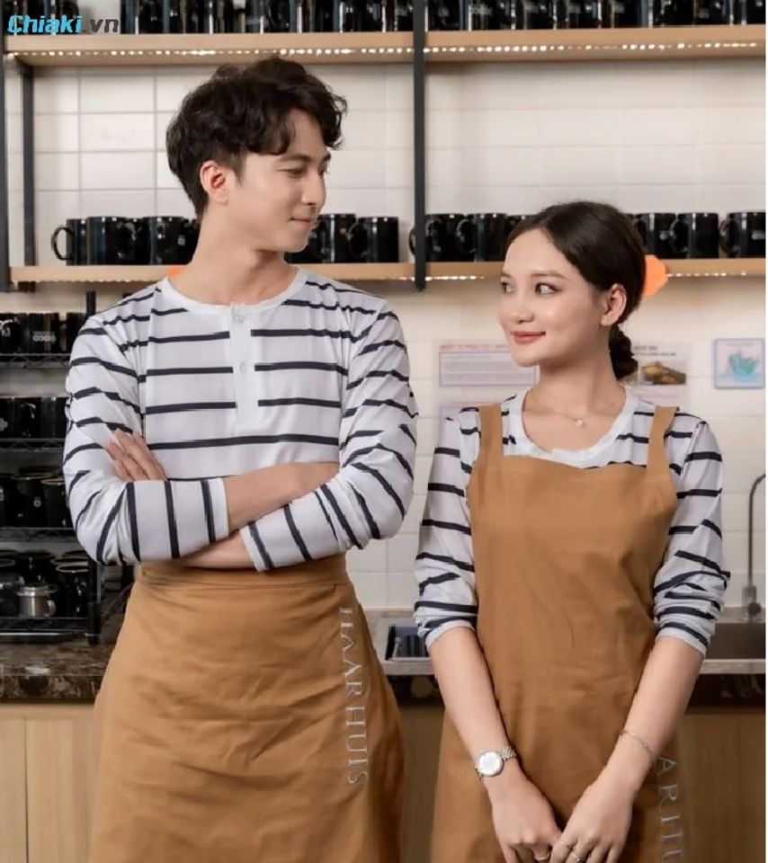 Tạp dề họa tiết H&agrave;n Quốc lựa chọn sản phẩm c&oacute; chất liệu tốt một ch&uacute;t, khi sử dụng cảm thấy thoải m&aacute;i