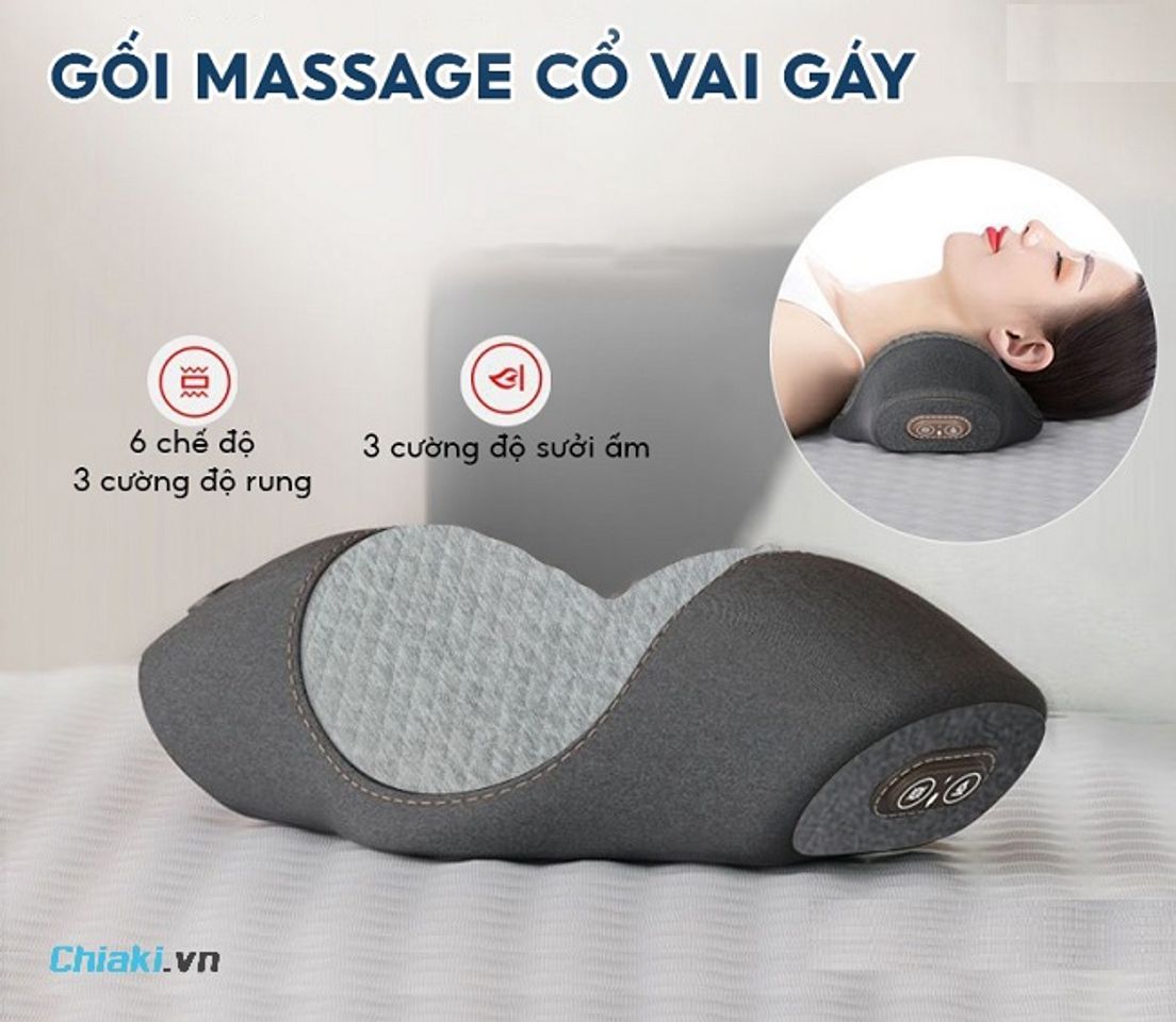 Gối massage cổ vai g&aacute;y c&oacute; nhiều chế độ massage v&agrave; c&oacute; kiểm tra chứng nhận an to&agrave;n