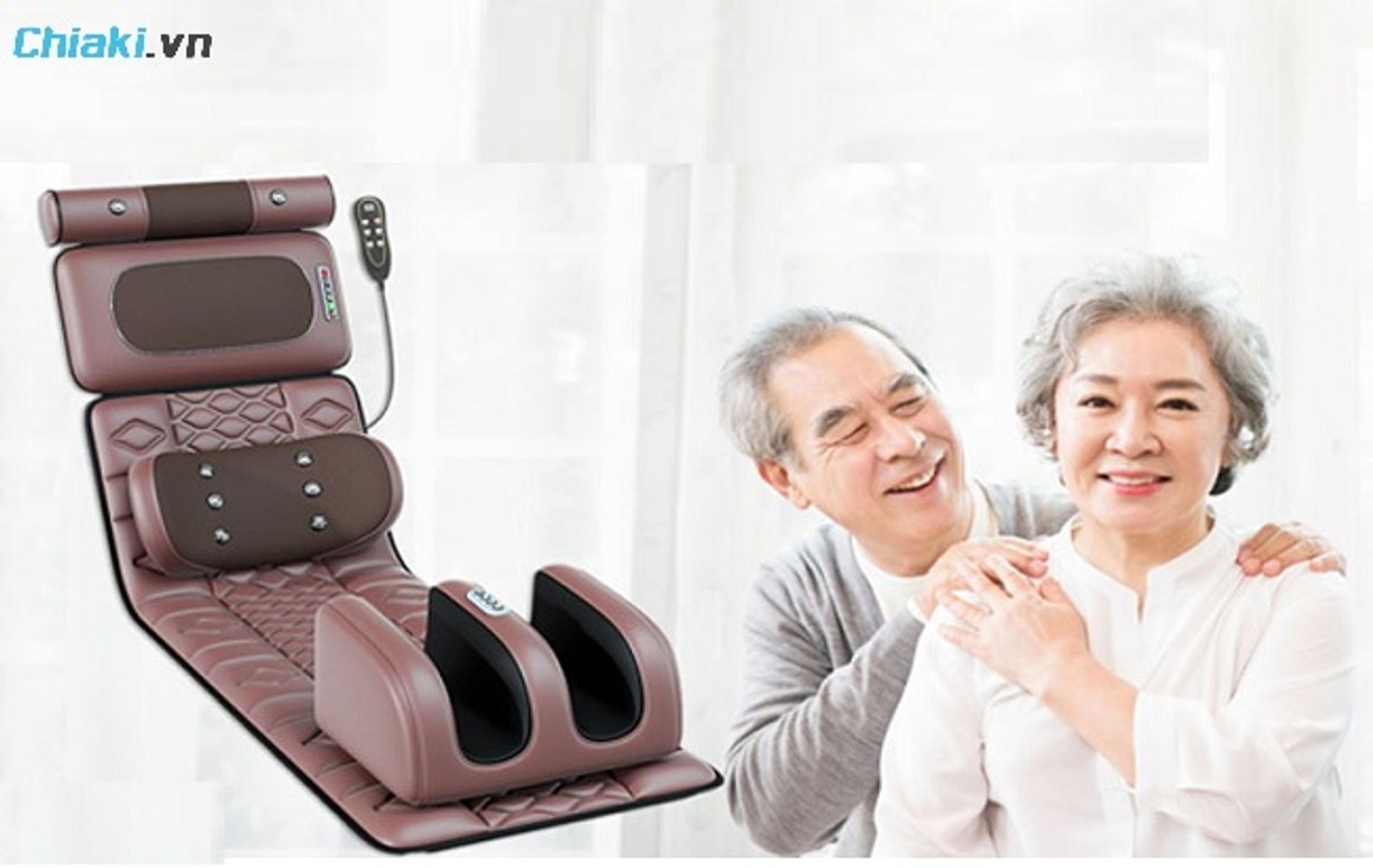 Đệm massage nhiệt hồng ngoại l&agrave; lựa chọn tuyệt vời để l&agrave;m qu&agrave; mừng thọ 90 tuổi cho cụ &ocirc;ng