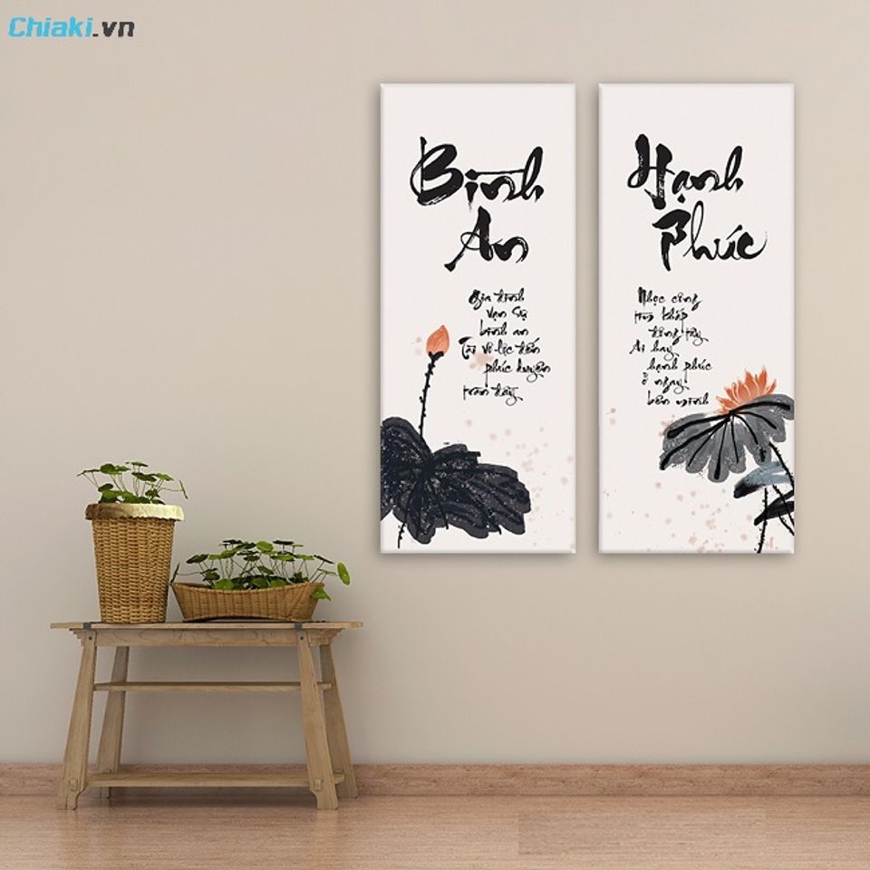 Tranh treo tường thư ph&aacute;p l&agrave; những lựa chọn l&yacute; tưởng cho kh&ocirc;ng gian ng&ocirc;i nh&agrave; mới