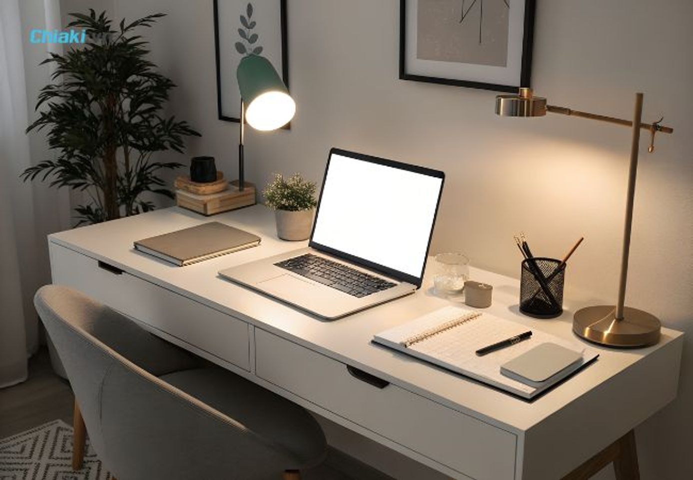 Đ&egrave;n led b&agrave;n l&agrave;m việc nhỏ gọn th&iacute;ch hợp với đồng nghiệp thường xuy&ecirc;n phải l&agrave;m việc muộn v&agrave;o dịp cuối năm