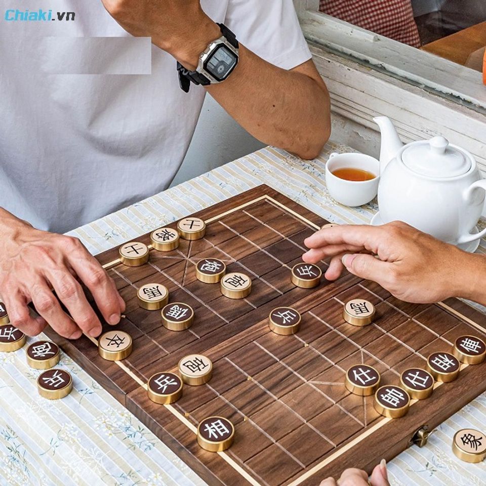 Bộ cờ tướng gỗ gi&uacute;p sếp thư gi&atilde;n sau những năm l&agrave;m việc căng thẳng
