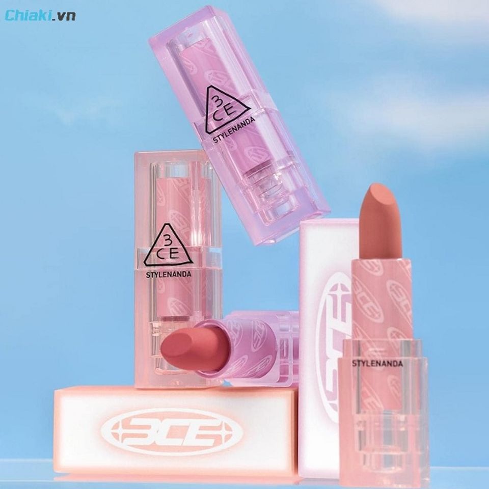 Son 3CE thỏi Soft Matte Lipstick trong suốt