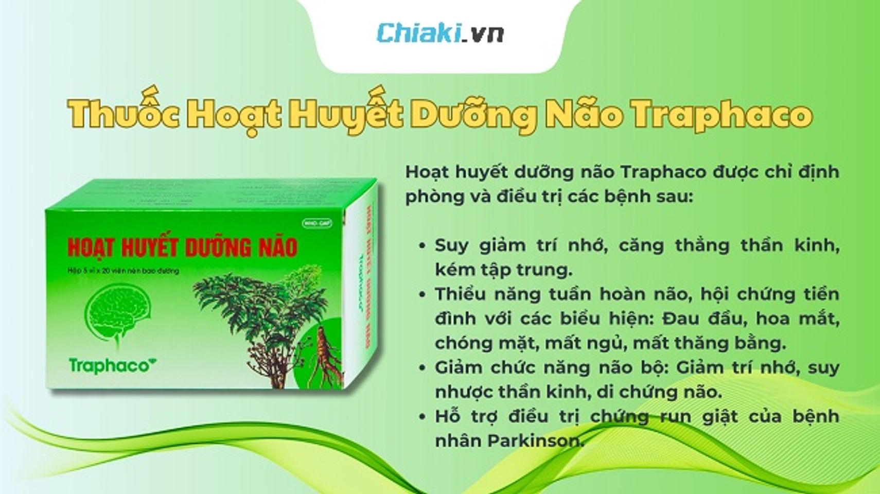 Thuốc tiền đ&igrave;nh hoạt huyết dưỡng n&atilde;o Traphaco hỗ trợ cải thiện t&igrave;nh trạng hoa mắt, ch&oacute;ng mặt
