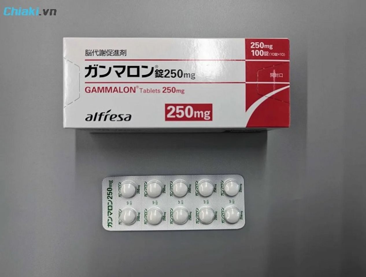Thuốc rối loạn tiền đ&igrave;nh của Nhật Gammalon 250mg giảm căng thẳng thần kinh v&agrave; hỗ trợ phục hồi chức năng n&atilde;o