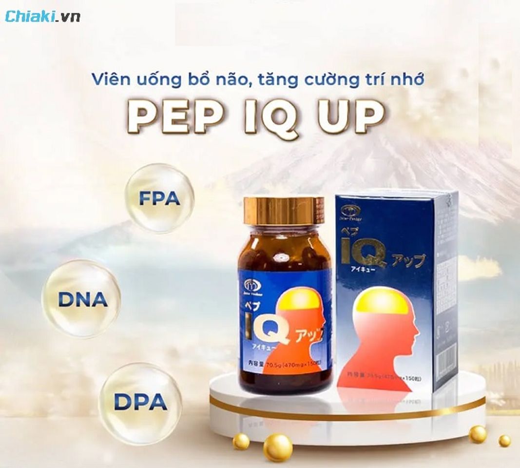 Thuốc tiền đ&igrave;nh của Nhật Pep IQ Up cải thiện t&igrave;nh trạng thiếu m&aacute;u n&atilde;o, hoa mắt, ch&oacute;ng mặt, suy giảm tr&iacute; nhớ