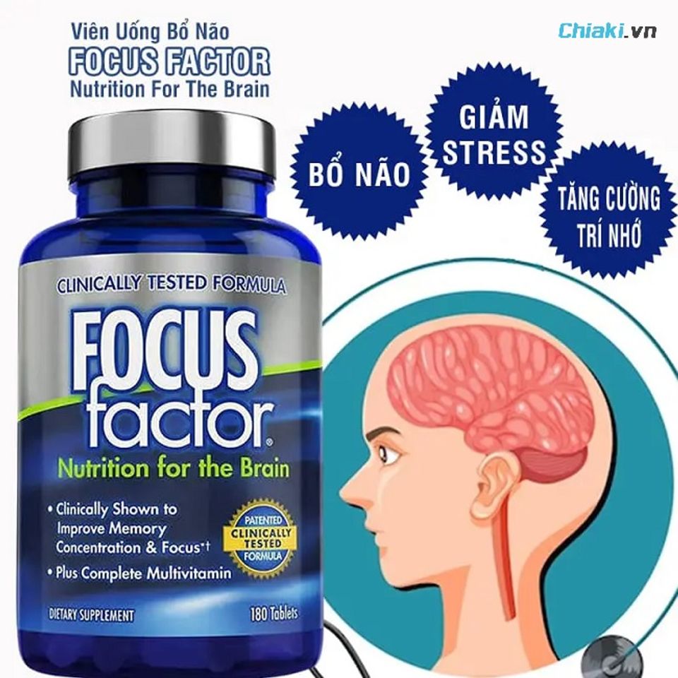Vi&ecirc;n uống Focus Factor l&agrave; thuốc bổ n&atilde;o, tăng cường tr&iacute; nhớ, tập trung v&agrave; sự ch&uacute; &yacute;