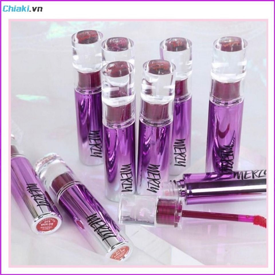 Bảng m&agrave;u son erzy Aurora Dewy Tint khiến đ&ocirc;i m&ocirc;i ẩm mướt, b&oacute;ng nhẹ
