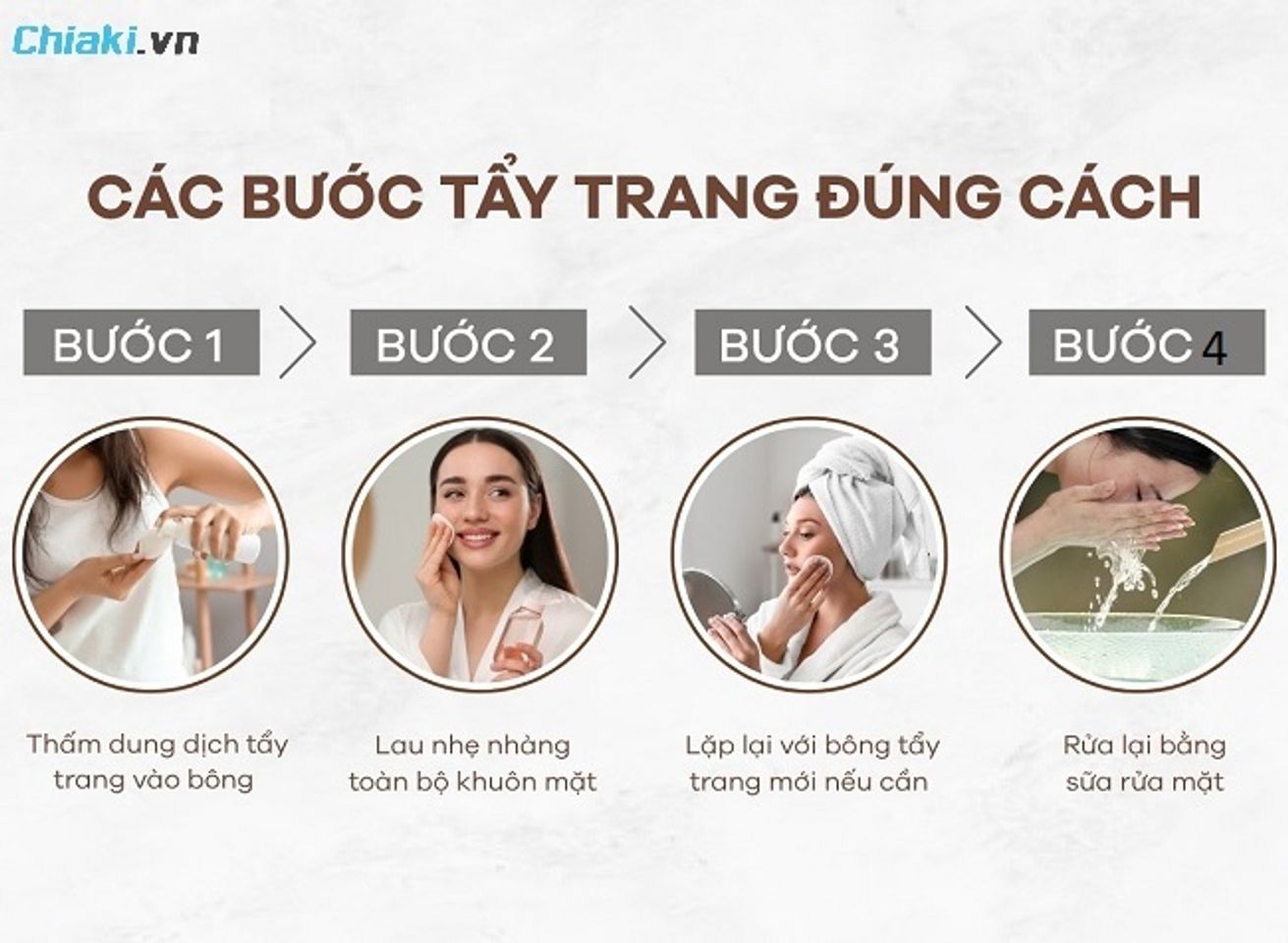 4 bước tẩy trang chuẩn cho da mụn mềm dịu, gi&uacute;p da sạch s&acirc;u