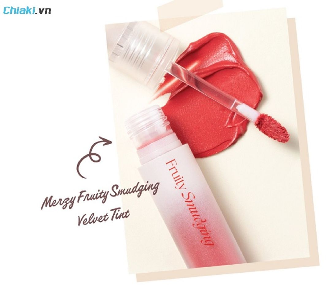 Chất son Merzy Fruity Smudging Velvet Tint mướt mịn, mềm mại
