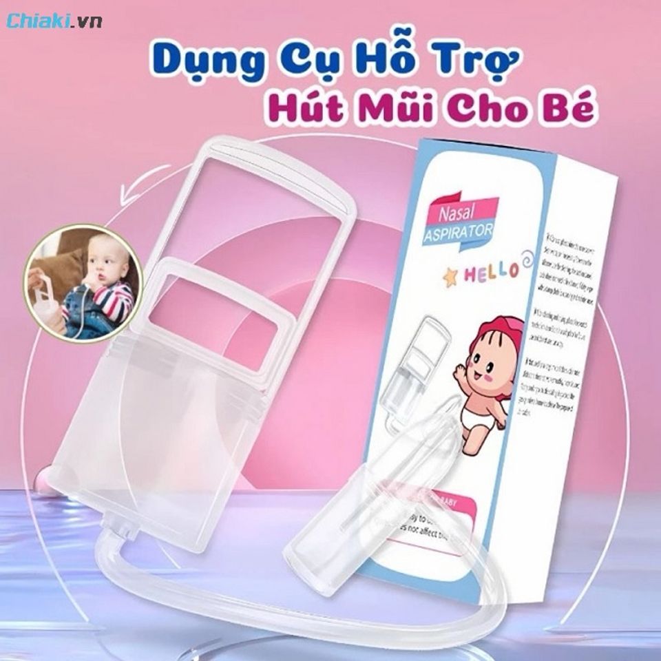 Dụng cụ h&uacute;t mũi k&eacute;o tay Nasal hỗ trợ l&agrave;m sạch dịch mũi của b&eacute; m&agrave; kh&ocirc;ng g&acirc;y kh&oacute; chịu