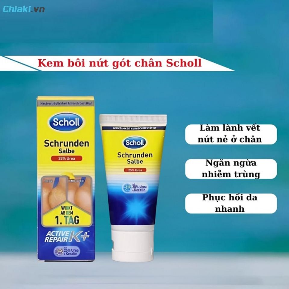 Kem b&ocirc;i nứt g&oacute;t ch&acirc;n Đức Schrunden Salbe cấp ẩm mạnh nhanh ch&oacute;ng l&agrave;m mềm mại g&oacute;t ch&acirc;n