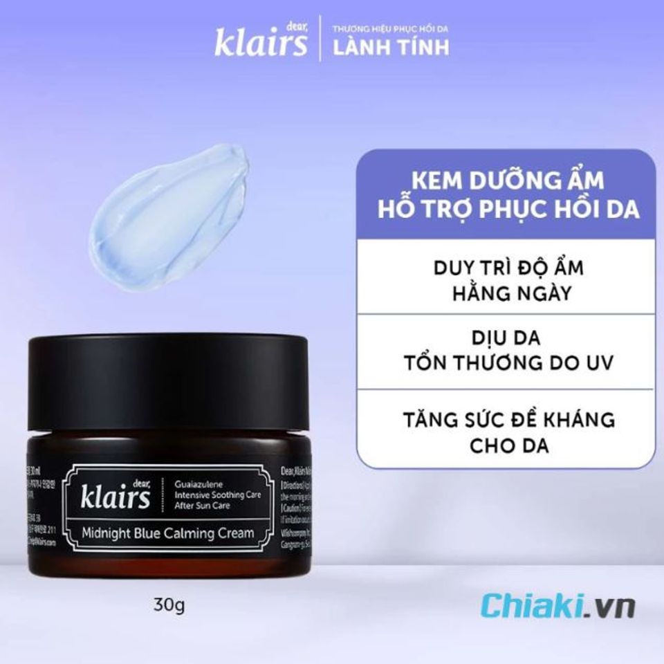 Kem dưỡng ẩm cho da nhạy cảm Klairs