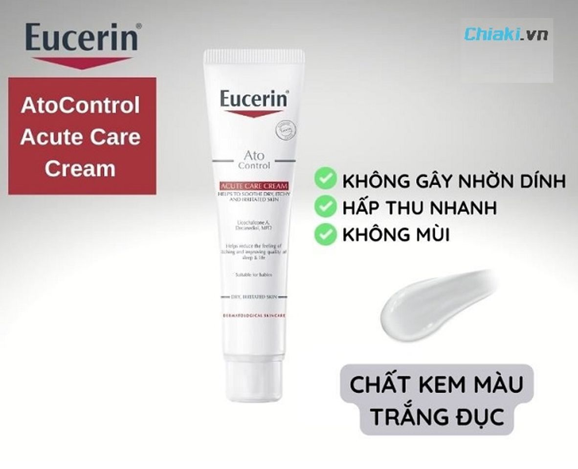 Kem hỗ trợ giảm mẩn ngứa Eucerin AtoControl Acute Care phục hồi m&agrave;ng lipid da v&agrave; giữ ẩm cho da