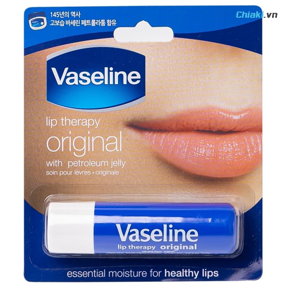 Son dưỡng kh&ocirc;ng m&agrave;u Vaseline Lip Therapy Original duy tr&igrave; độ ẩm, kh&ocirc;ng bị kh&ocirc; qu&aacute; nhanh