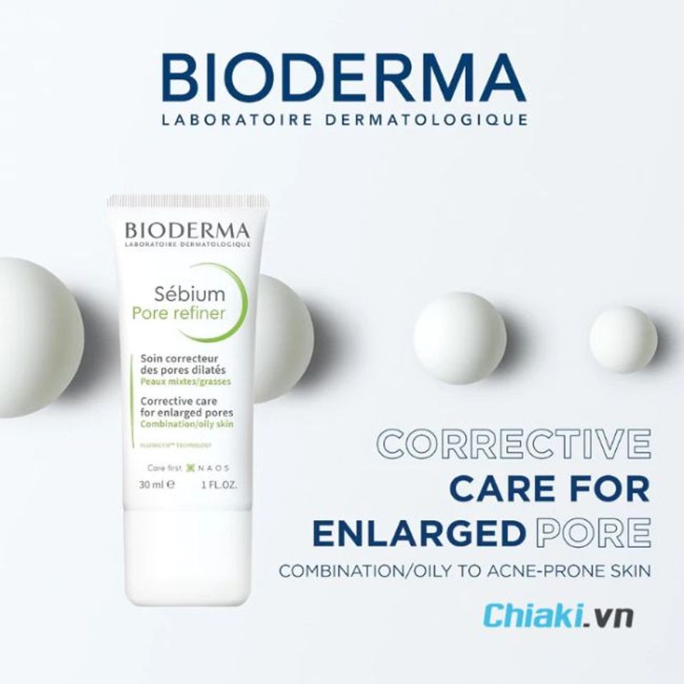 Kem dưỡng cho da dầu mụn lỗ ch&acirc;n l&ocirc;ng to Bioderma Sebium Pore Refiner
