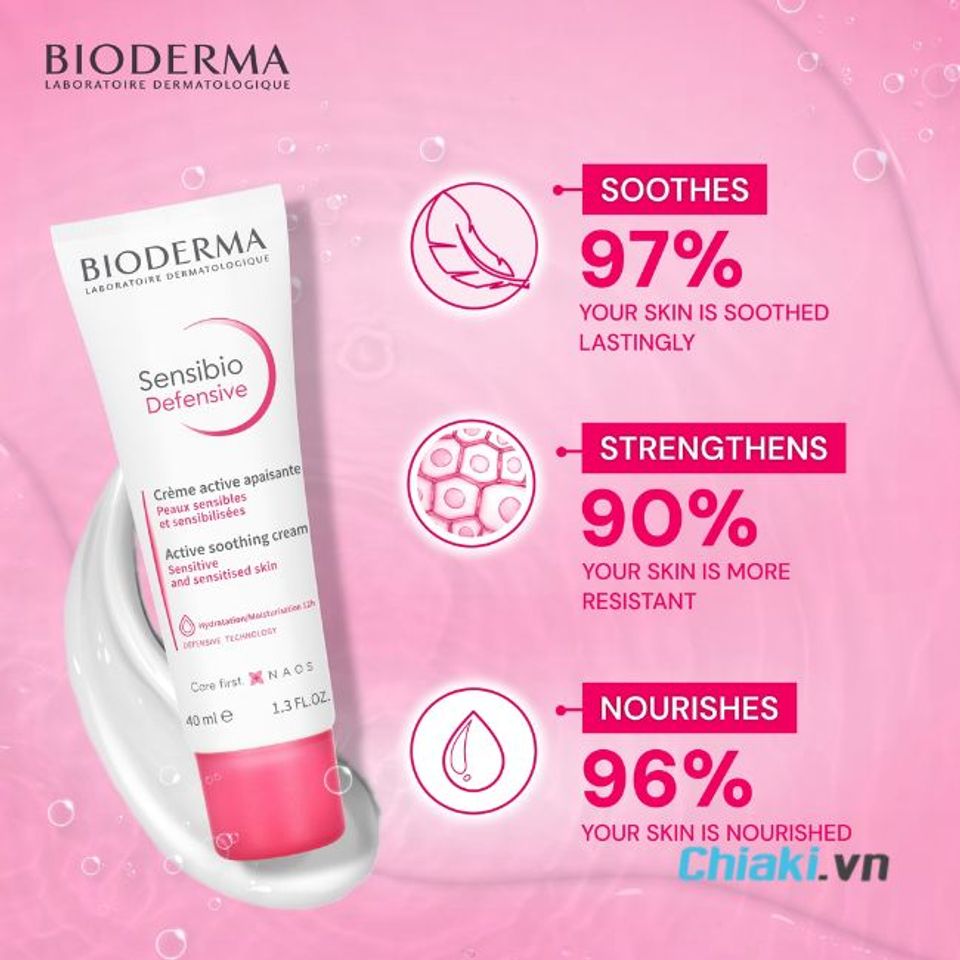Kem dưỡng cho da dầu mụn nhạy cảm Bioderma Sensibio Defensive
