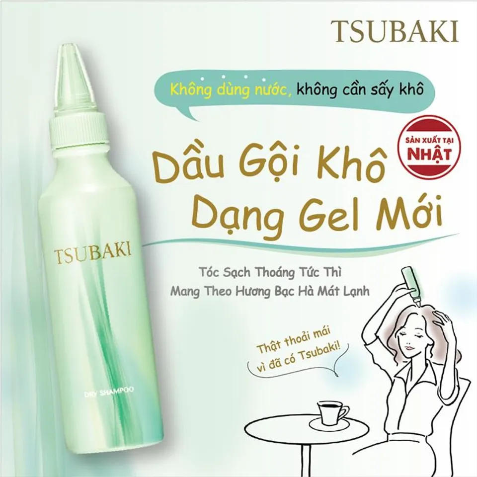 Dầu Gội Khô Giúp Tóc Chắc Khỏe TSUBAKI Dry Shampoo 180ml 3