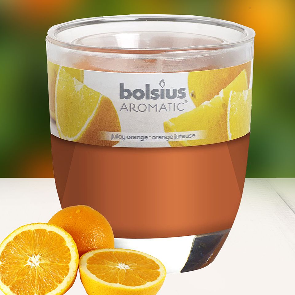 Ly nến thơm tinh dầu Bolsius 105g QT024343 hương cam ngọt 1