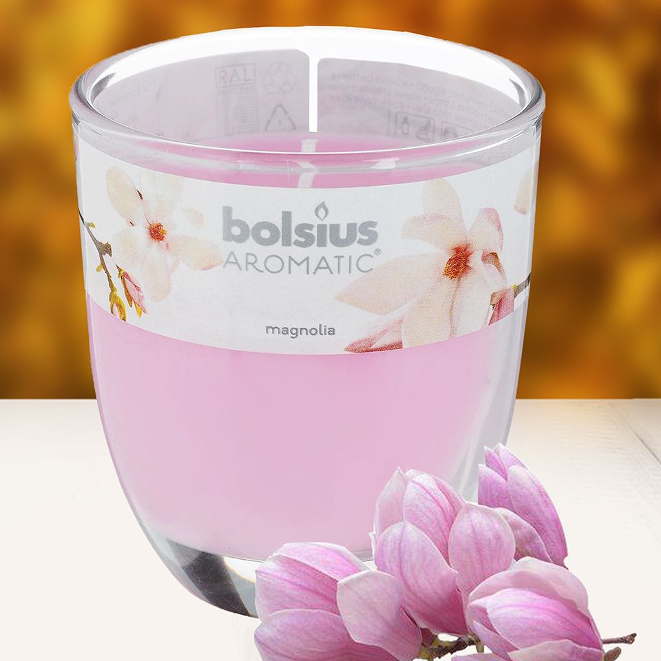 Ly nến thơm tinh dầu Bolsius 105g QT024332 hoa mộc lan 1