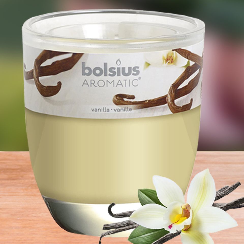 Ly nến thơm tinh dầu Bolsius 105g QT024339 hương hoa vani 1