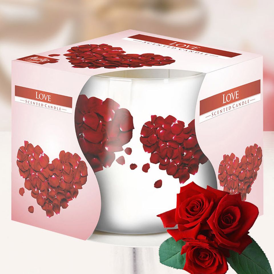 Ly nến thơm tinh dầu Bispol 100g QT024784 hoa hồng nhung 1