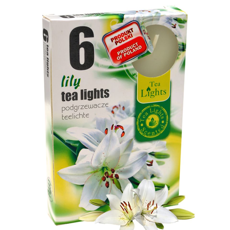 Hộp 6 nến thơm tinh dầu Tealight QQT026078 hương hoa ly 1