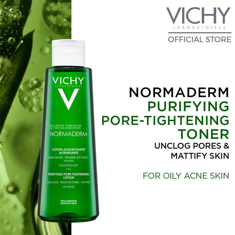 Vichy Normaderm Purifying Pore Tightening Lotion 200ml Cho Da Dầu Mụn 2