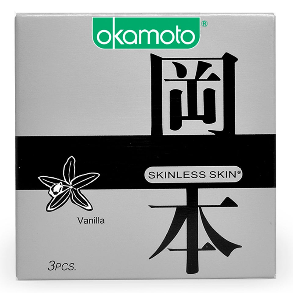 Bao Cao Su Okamoto Skinless Skin Vanilla Hương Vani Hộp 3 Cái 1