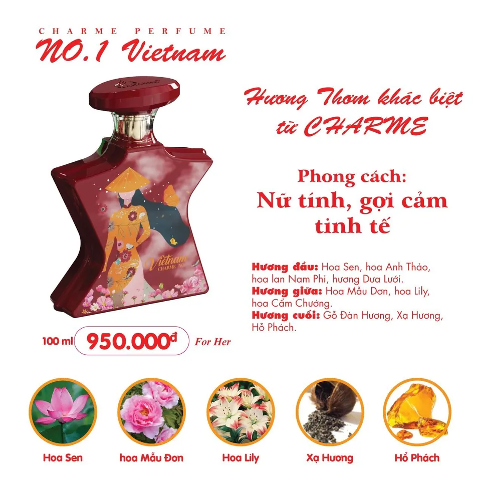 Nước Hoa Nữ Charme No1 Việt Nam Gợi Cảm Tinh Tế 100ml 2