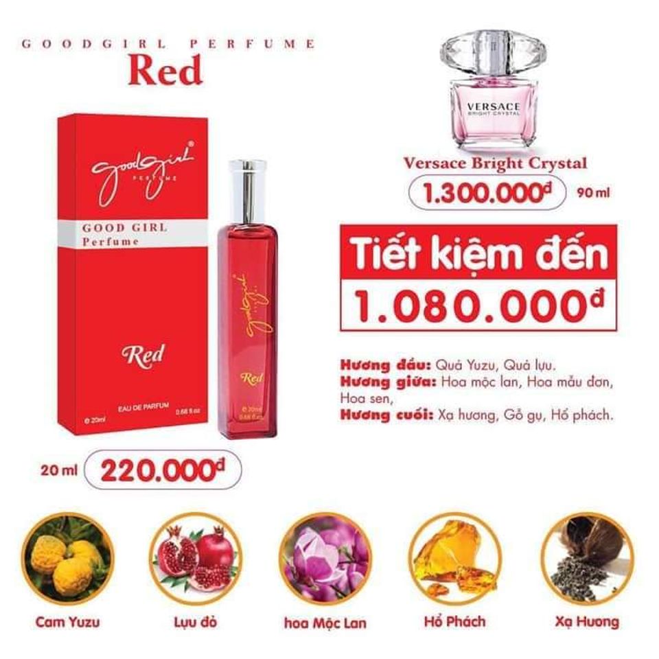 Nước Hoa Nữ Charme Good Girl Perfume 20ml 1