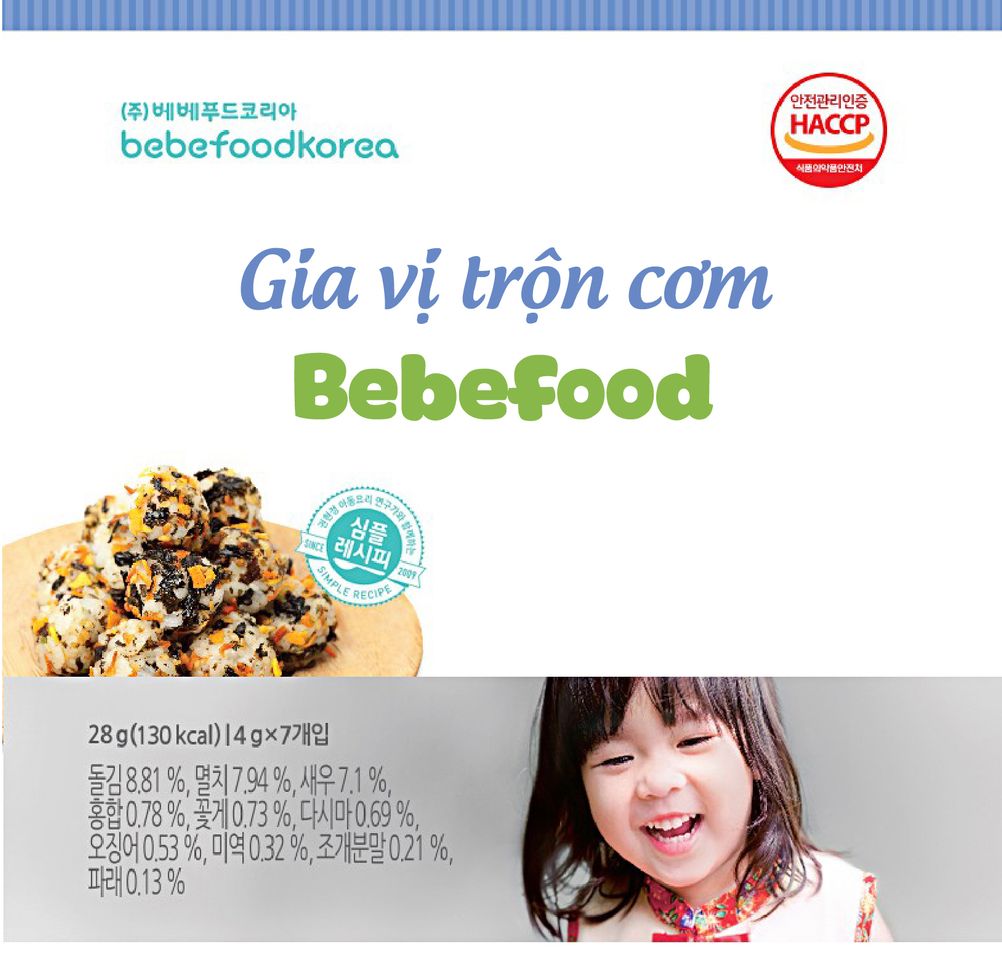 Gia vị rắc cơm cho bé Bebefood chính hãng Hàn Quốc 2