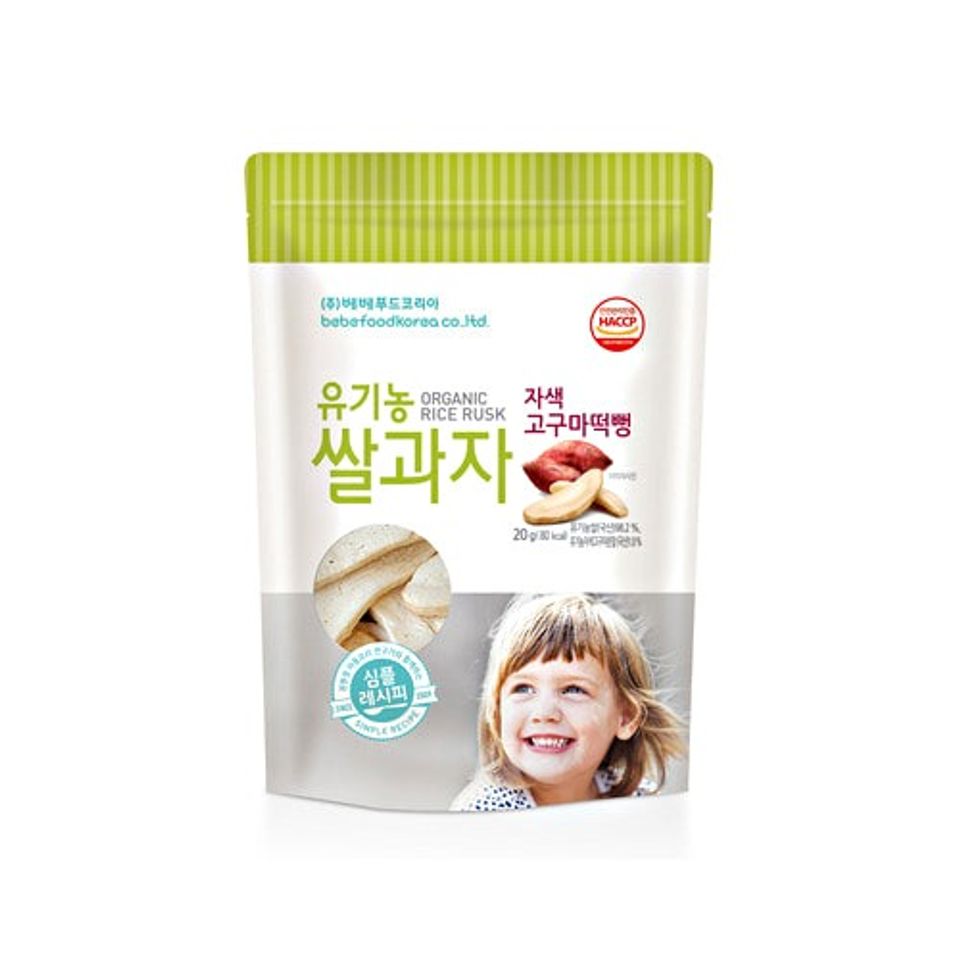 Bánh gạo ăn dặm hữu cơ cho bé Bebefood Hàn Quốc 4 vị 8