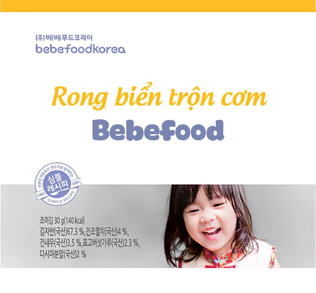 Rong biển trộn cơm cho bé Bebefood Hàn Quốc 30gr 1