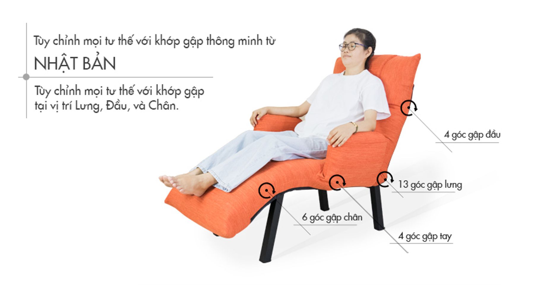 QL360, ghế thư giãn, ghế ngủ tựa lưng dành cho bà bầu, người già 1
