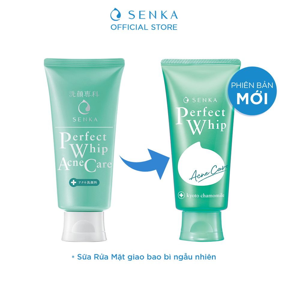 Sữa rửa mặt Senka dành cho da mụn Perfect Whip Acne Care 100g 2