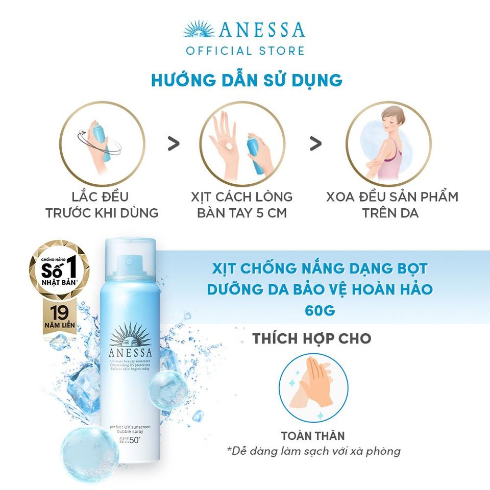 Xịt chống nắng Anessa Perfect UV Sunscreen SPF 50+ 2