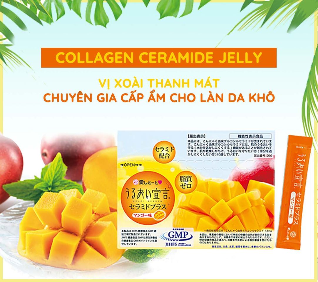Thạch Collagen Vị Xoài Aishitoto Collagen Jelly Ceramide Mango 1