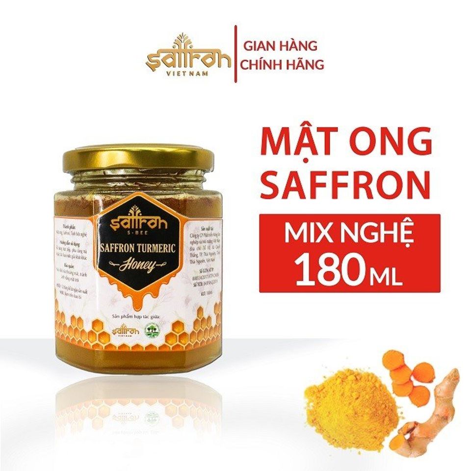 Mật ong mix tinh bột nghệ nhụy hoa nghệ tây Saffron 180ml 1