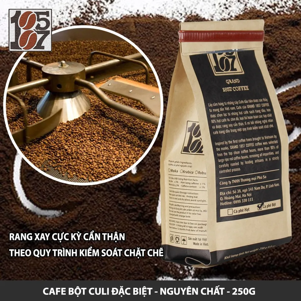 Cà phê bột Culi nguyên chất không pha trộn tẩm ướp hương liệu 1