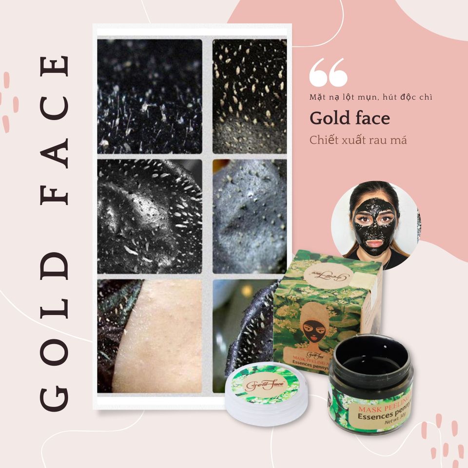 Mặt nạ gel lột mụn Gold Face 30G, mask peeling acne 1