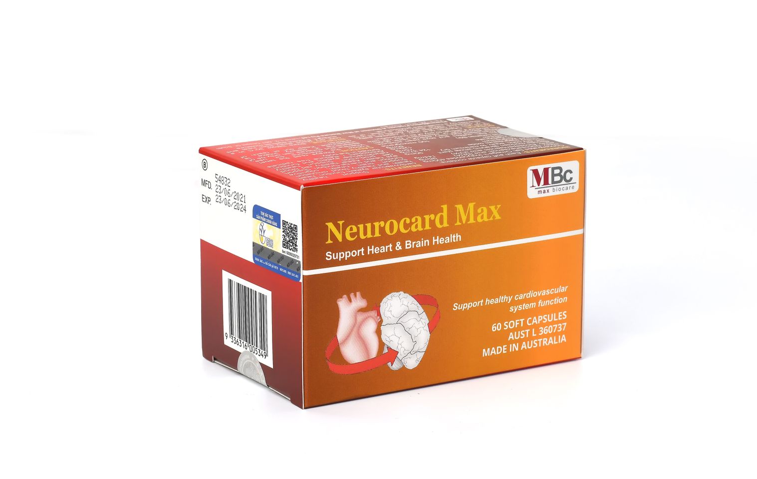 Neurocard Max Cải Thiện Trí Nhớ và Bảo Vệ Tim Mạch hộp 60 viên 3
